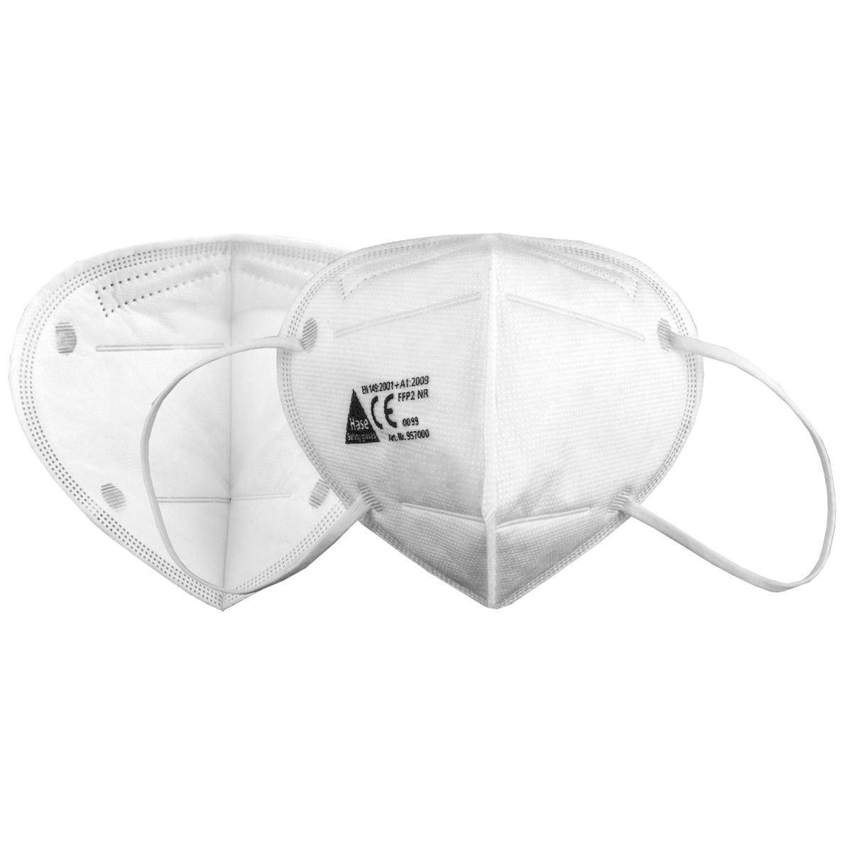 10 Stück Hase Safety FFP2-Masken - Einweg-Staubschutzmaske ohne Ventil - EN 149 - Staubmaske gegen Holz- & Metallstaub