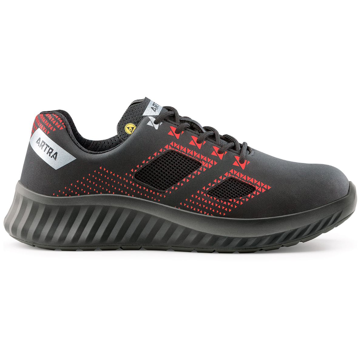 SALE: ARTRA Arcasio Work & Safety Shoes - S1-P SRC EED - Black/Red - 45