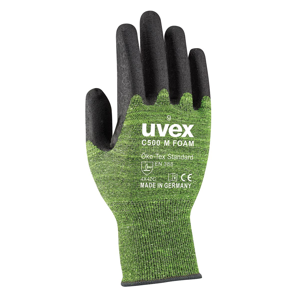 ABVERKAUF: uvex Safety C500 M foam, sehr flexible Schnittschutzhandschuhe mit Doppel-Beschichtung, Größe 09