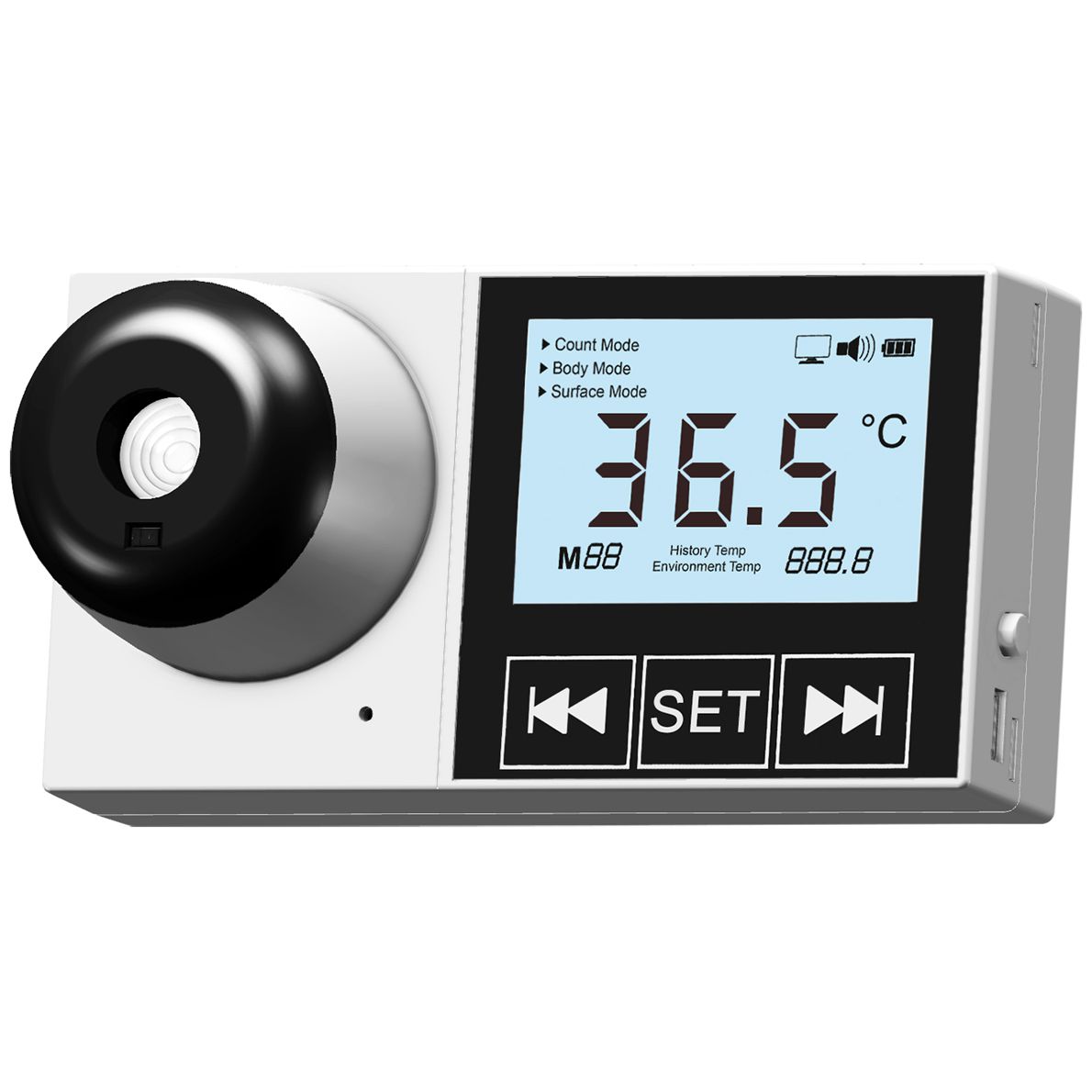 AVERAUF: ACE ECT-1000 Infrarot-Thermometer - zur Wandmontage - digital & kontaktlos Temperaturen messen - deutsche Version (°C)