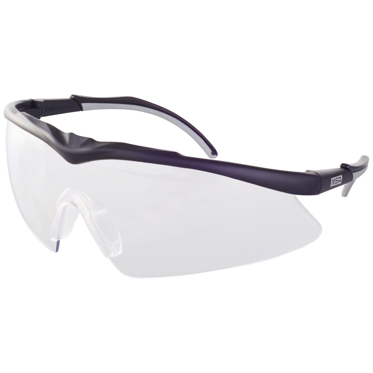 MSA TecTor Arbeits- & Militär-Schutzbrille - EN 166 & STANAG 2920/4296 - Schießbrille + Brillenbeutel - Klar