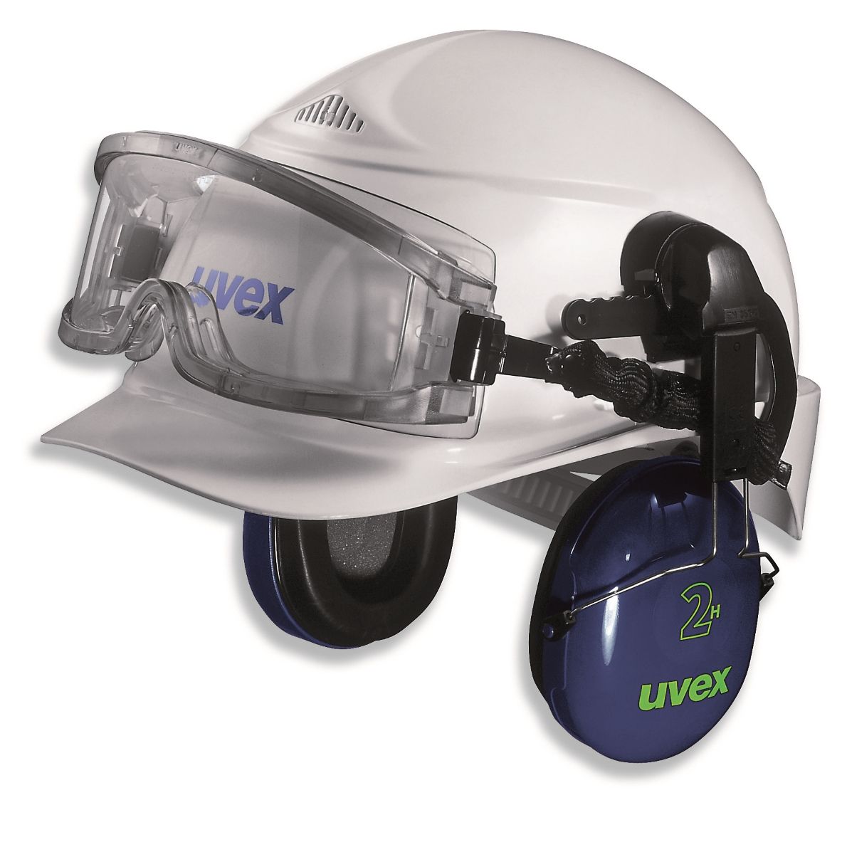 Uvex Vollsichtbrille mit Helmhalterung, grau/transparent, Beschichtung: CA farblos, beschlagfrei