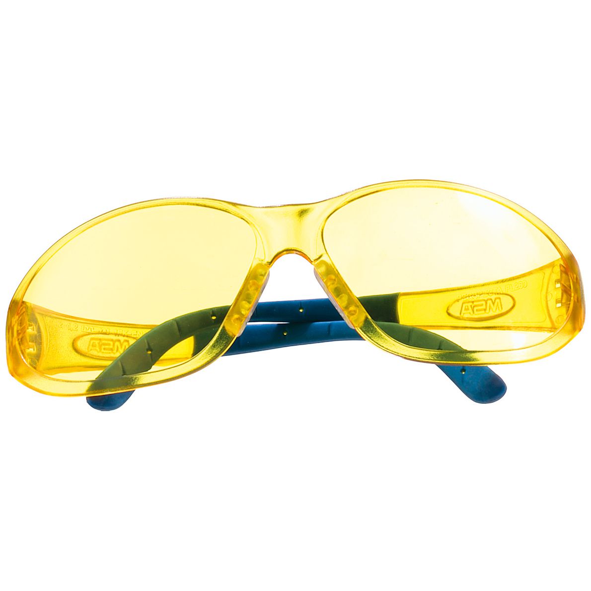 MSA Perspecta 9000 Schutzbrille - kratz- & beschlagfest dank Sightgard-Beschichtung - EN 166/170 - Schwarz/Gelb