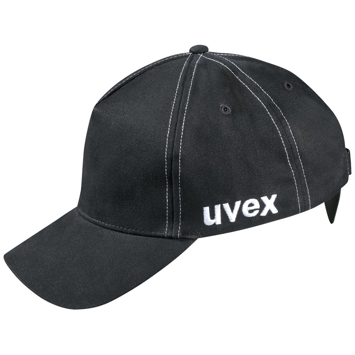 uvex u-cap sport Anstoßkappe - Schutzkappe mit langem Schirm - für Bau & Industrie - EN 812 - Schwarz - 60 bis 63 cm