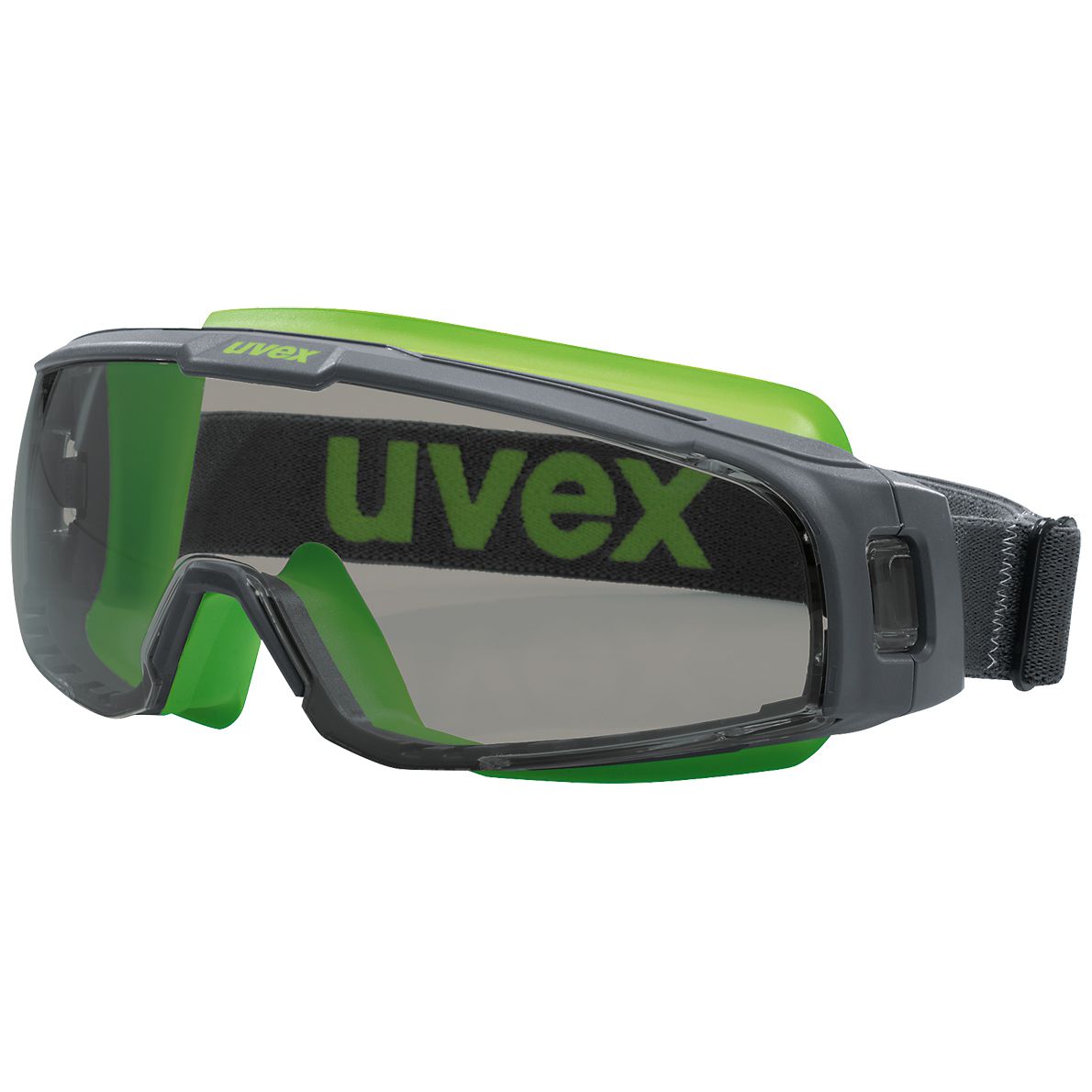 uvex u-sonic 9308 Schutzbrille - kratz- & beschlagfest dank supravision excellence - EN 166/172 - Grau-Grün/Getönt