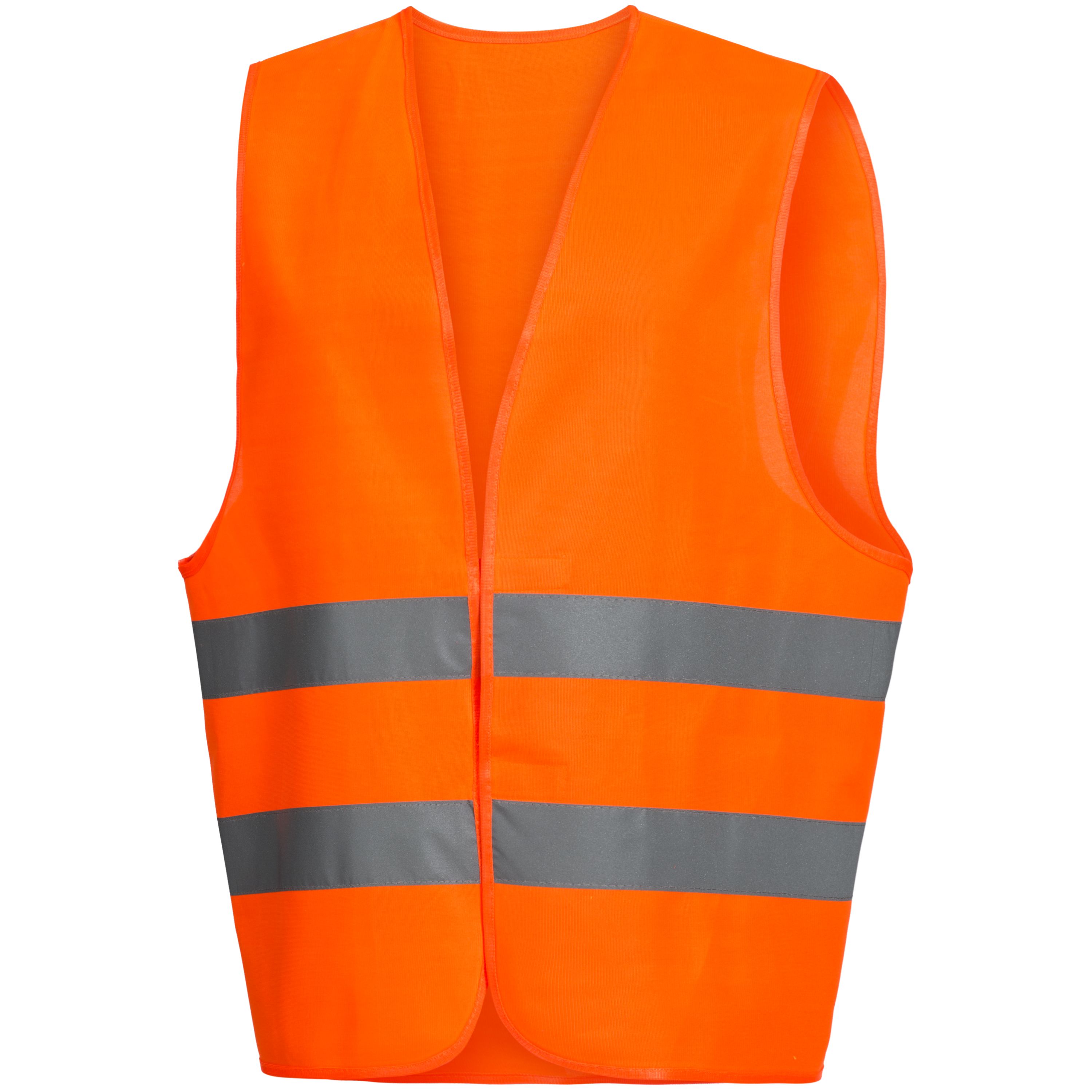 NITRAS MOTION TEX VIZ 7110 high-visibility waistcoat - lightweight waistcoat in high-visibility colour for work - neon orange - M