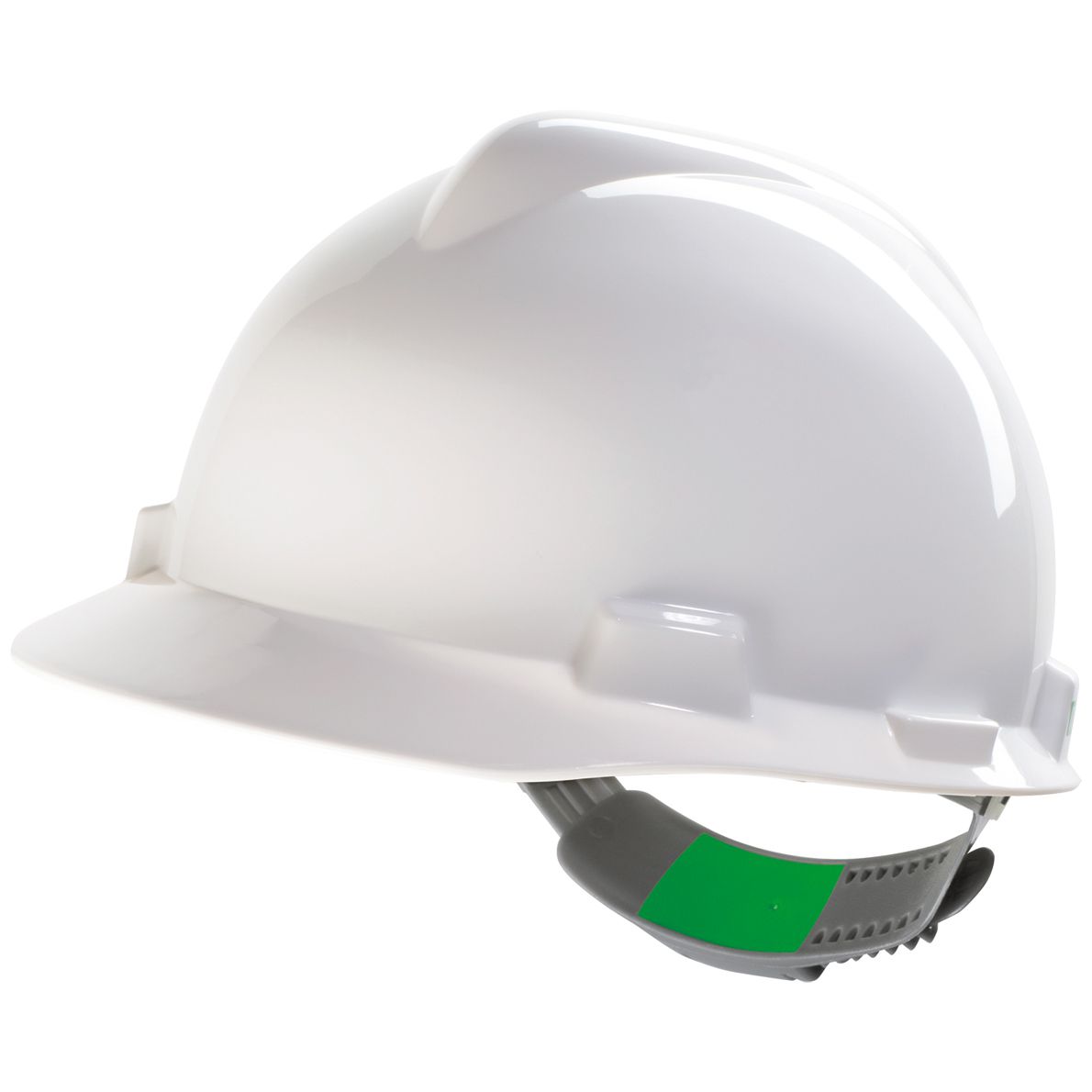 MSA V-Gard Elektriker-Bauhelm - Robuster Schutzhelm für Bau & Industrie - EN 397 - mit Schiebeverschluss - Weiß