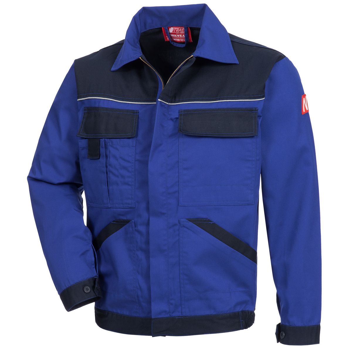 NITRAS MOTION TEX LIGHT 7551 Bundjacke - Cargo-Jacke für die Arbeit - 35% Baumwolle - Blau - 64