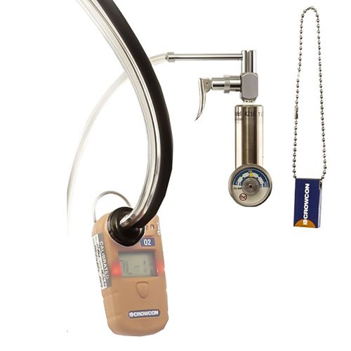 Crowcon Gasman Gas-Test-Kit (inkl.: Trigger Druckminderer, 1 m Gaszufuhr-Schlauch, Durchflusskappe, Magnet, 2 m Gasablass-Schlauch)