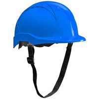 ACE Patera Bauhelm - Robuster Schutzhelm für Bau & Industrie - EN 397 - mit einstellbarer Belüftung - Blau