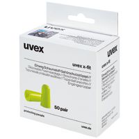 uvex x-fit Einweg-Gehörschutzstöpsel - 50 Paar Ohrenstöpsel im Karton