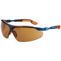 uvex i-vo 9160 Schutzbrille - kratz- & beschlagfest dank supravision sapphire - EN 166/172 - Blau-Orange/Braun