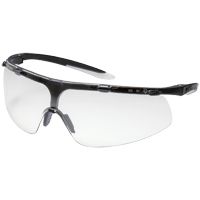 uvex super fit 9178 Schutzbrille - antistatisch & beschlagfest dank supravision plus - EN 166/170 - Schwarz-Weiß/Klar