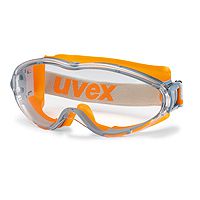 uvex ultrasonic Schutzbrille - EN 166/170 - Überbrille für Brillenträger Grau-Orange/Klar