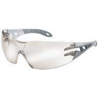 uvex pheos Silberspiegel Arbeitsbrille - EN 166 & 172 - Hellgrau/Silberspiegel