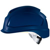 uvex pheos B-S-WR Bauhelm - Robuster Schutzhelm für Bau & Industrie - EN 397 - kurzer Schirm & Drehverschluss - Blau