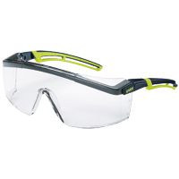 uvex astrospec 2.0 Schutzbrille - EN 166/170 - Überbrille für Brillenträger - Lime-Schwarz/Klar