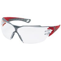 uvex pheos cx2 supravision excellence Arbeitsbrille - EN 166 & 170 - Rot-Grau/Klar