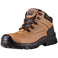 ABVERKAUF: ACE Forester S1-P-Arbeits-Stiefel - mit Stahlkappe - Sicherheits-Schuhe für die Arbeit  - Braun/Schwarz
