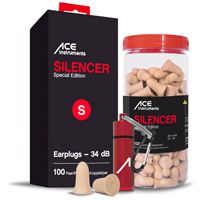 100 Paar ACE Silencer Special Edition size L SNR35dB, Hautfarben - inkl. Aufbewahrungsbox aus Metall