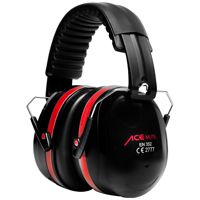 ACE Mute Kapsel-Gehörschützer - Ohrenschützer für die Arbeit & den Schießsport - EN 352-1 - Rot