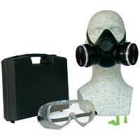 EKASTU Atemschutz-Set Profil - mit Halbmaske, zwei A2P3-Filtern, Vollsicht-Schutzbrille & Paar Ohrstöpsel