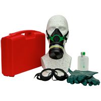 EKASTU ADR/RID-Set Kombi-Plus - mit Halbmaske, A2B2E2K1P3-Filter, Schutzbrille, Augenspülung & Chemie-Schutzhandschuhen
