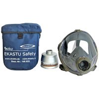 EKASTU Atemschutz-Katastrophenset Standard - mit Vollmaske, Kombifilter DIRIN 500 A2B2-P3R D NBC & Aufbewahrungs-Tasche