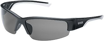uvex Arbeitsschutzbrille / Bügelbrille 9231 polavision, schwarz-weiß, kratzfest, UV-Schutz 400