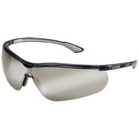 uvex sportstyle 9193 Schutzbrille - beschlagfest dank anti-fog - EN 166/172 - Schwarz-Grau/Silberspiegel
