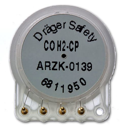 Dräger Sensor XXS CO H2 kompensiert - Kohlenmonoxid -> 0 - 2000 ppm (detektiert bis 1000 ppm H2 die CO Konzentration ohne Abweichungen der Werte)