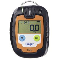 Dräger Pac 6000 single gas detector - with SO2 sensor (0-100 ppm) - A1=0.5 ppm / A2=1 ppm - 2 years runtime
