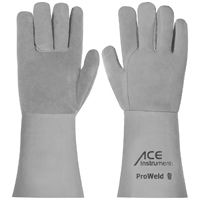 ACE ProWeld Leder-Schutzhandschuhe - lange Arbeits-Handschuhe zum Schweißen - funken- & hitzefest