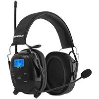 Sahaga WOLF Headset PRO Gen. 2.0 Kapsel-Gehörschutz mit Mikrofon, Radio & Bluetooth - EN 352 - Elektronischer Gehörschützer