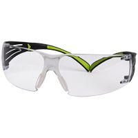 3M SecureFit 400 Schutzbrille - Arbeitsbrille mit UV-Schutz - Schwarz-Grün/Klar