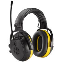 Hellberg React Active Muff with AM & FM Radio - Electronic Hearing Protector - EN 352 - Black/Yellow