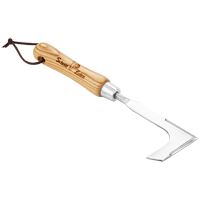 SchnittZeiten Fugenmesser - Moos- & Unkraut-Messer für Gärtner - Garten-Fugen-Kratzer aus Edelstahl - mit Holz-Griff