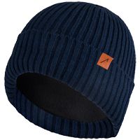 ACE Winter-Mütze - Strick-Mütze aus Schaf-Wolle für Erwachsene - Woll-Beanie für Damen & Herren - Blau