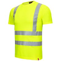 NITRAS MOTION TEX VIZ Warnschutz-Shirt - kurzärmliges T-Shirt in Warnfarbe - mit Reflex-Streifen