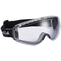 Bollé Safety Pilot 2 Vollsicht-Schutz-Brille - bequem & sportlich - für Bau, Handwerk & Industrie - EN 166/170 - Schwarz/Klar