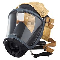MSA full face mask G1, helmet combi. w. neck protection, APEC lens, G1-SCBA connection, S