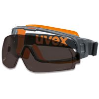 uvex u-sonic 9308 Schutzbrille - kratz- & beschlagfest dank supravision excellence - EN 166/172 - Grau-Orange/Getönt
