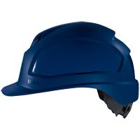 uvex pheos IES Bauhelm - Robuster Schutzhelm für Bau & Industrie - EN 397 - Brillenhalter & Drehverschluss - Blau