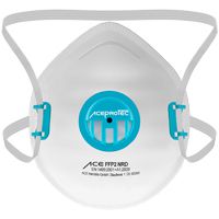 10 Stück ACE ProTec FFP2-Masken - Staubschutz-Maske mit Ventil - EN 149 - Einweg-Staubmaske gegen Holz- & Metall-Staub