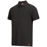 ABVERKAUF: NITRAS MOTION TEX LIGHT Arbeits-T-Shirt - Kurzarm-Polo-Hemd aus 100% Baumwolle - für die Arbeit - Schwarz - S