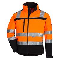 NITRAS MOTION TEX VIZ Warnschutz-Jacke - Warn-Softshell-Jacke in Leuchtfarben - mit 3M-Reflektoren