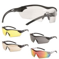MSA Racer Arbeits- & Militär-Schutzbrille - EN 166 & MIL-V-43511C - Schießbrille + Brillenbeutel