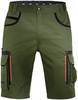 uvex tune-up Herren-Arbeits-Hose kurz - Männer-Cargo-Hosen für die Arbeit - Shorts mit vielen Taschen & 35% Baumwolle - Grün - 62