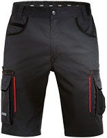 uvex tune-up Herren-Arbeits-Hose kurz - Männer-Cargo-Hosen für die Arbeit - Shorts mit vielen Taschen & 35% Baumwolle - Schwarz-Rot - 42