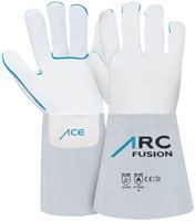 ACE ARC Fusion Leder-Schutzhandschuhe - lange Arbeits-Handschuhe zum Schweißen - funken- & hitzefest